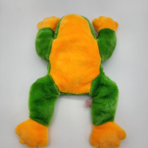 Ty Beanie Buddy Smoochy Frog Plush 12" Hard Eyes Green Stuffed Animal Toy 1998 - Picture 4 of 10